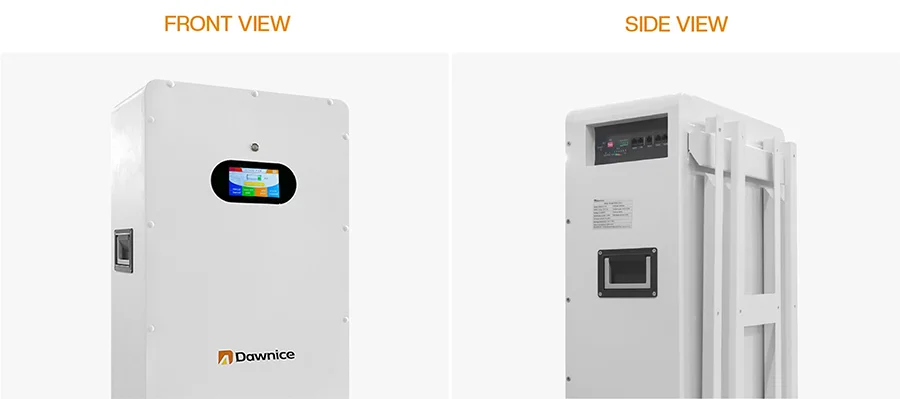 front and side view for 5kwh battery